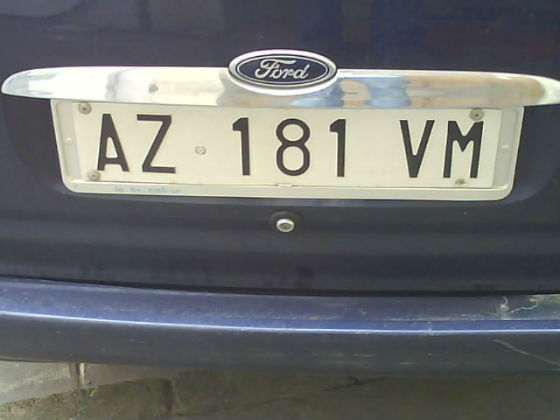 italy licence plate