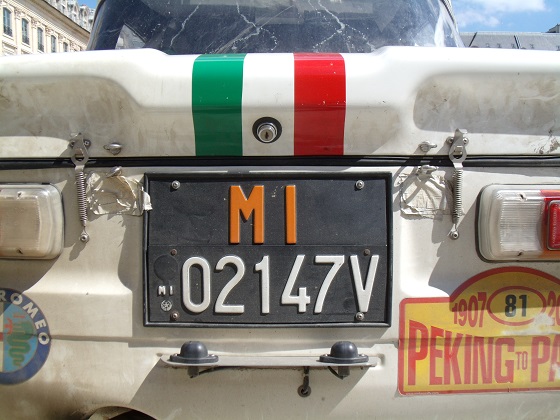 italy license plate