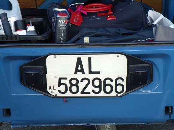 italy license plate