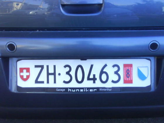 switzerland licence plate