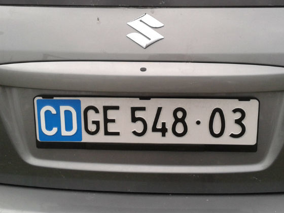switzerland licence plate