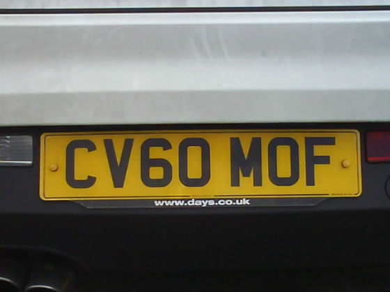 united kingdom licence plate