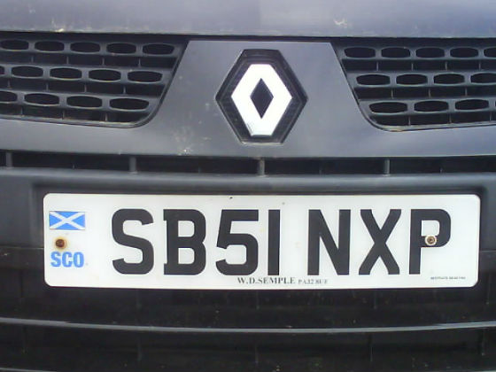 united kingdom licence plate