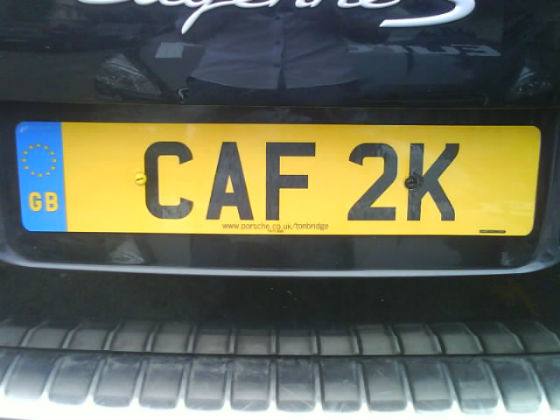 united kingdom licence plate